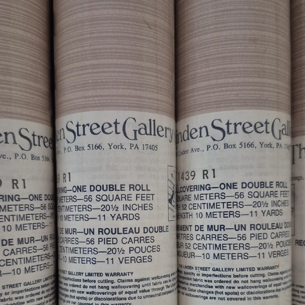 Vintage 90's Neutral Striped Wallpaper - The LINDEN street gallery